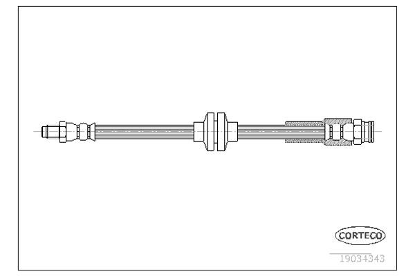 Corteco Ελαστικός Σωλήνας Φρένων - 19034343
