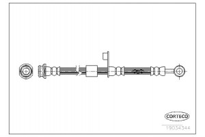 Corteco Ελαστικός Σωλήνας Φρένων - 19034344