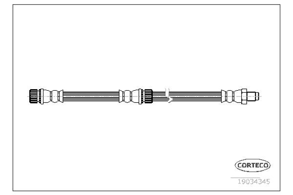 Corteco Ελαστικός Σωλήνας Φρένων - 19034345