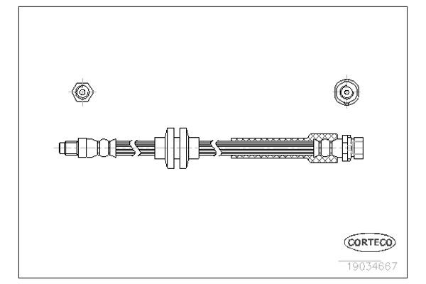 Corteco Ελαστικός Σωλήνας Φρένων - 19034667