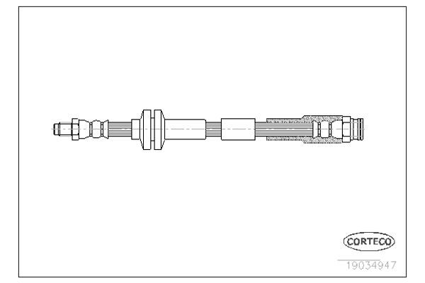 Corteco Ελαστικός Σωλήνας Φρένων - 19034947