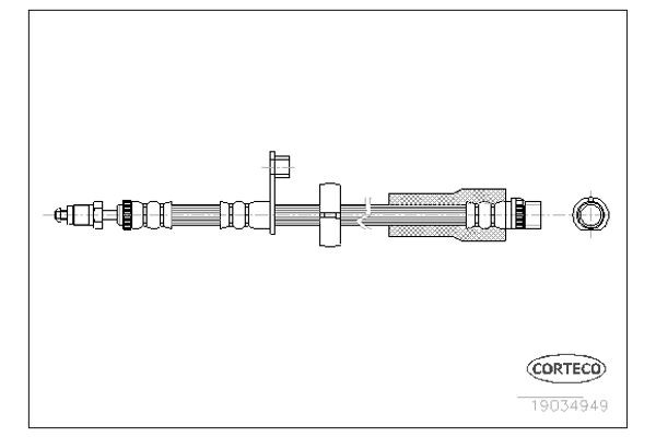 Corteco Ελαστικός Σωλήνας Φρένων - 19034949