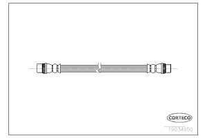 Corteco Ελαστικός Σωλήνας Φρένων - 19034950