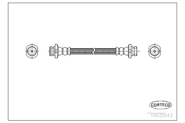 Corteco Ελαστικός Σωλήνας Φρένων - 19035043