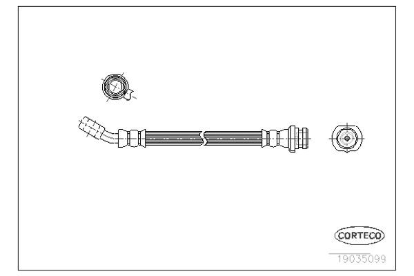 Corteco Ελαστικός Σωλήνας Φρένων - 19035051