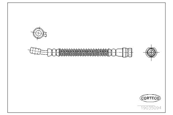 Corteco Ελαστικός Σωλήνας Φρένων - 19035094