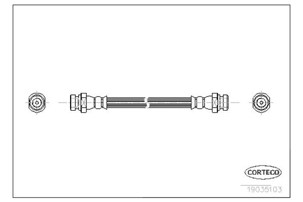 Corteco Ελαστικός Σωλήνας Φρένων - 19035103