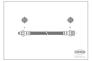 Corteco Ελαστικός Σωλήνας Φρένων - 19035104