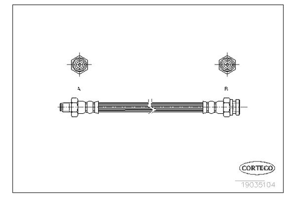 Corteco Ελαστικός Σωλήνας Φρένων - 19035104