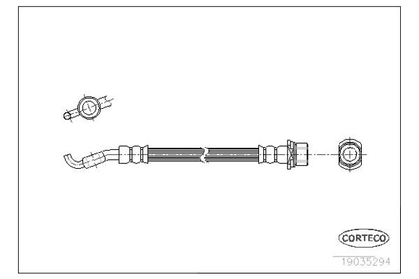 Corteco Ελαστικός Σωλήνας Φρένων - 19035294