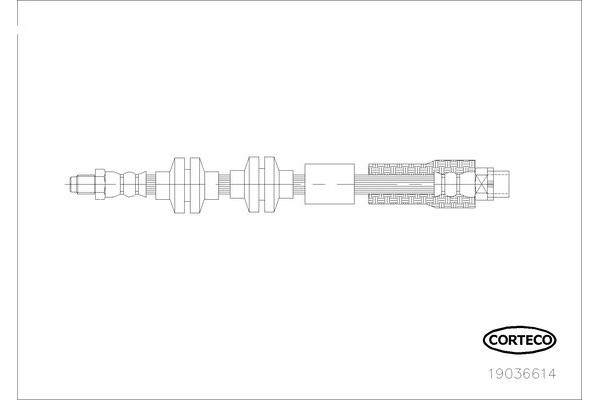 Corteco Ελαστικός Σωλήνας Φρένων - 19036614