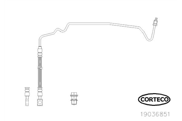 Corteco Ελαστικός Σωλήνας Φρένων - 19036851