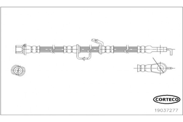 Corteco Ελαστικός Σωλήνας Φρένων - 19037277