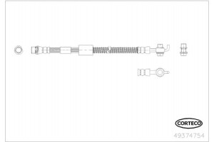 Corteco Ελαστικός Σωλήνας Φρένων - 49374754