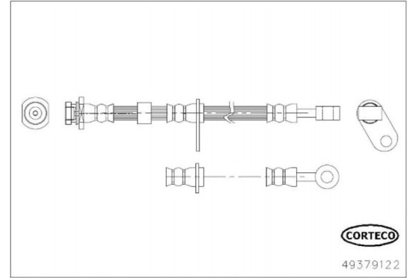 Corteco Ελαστικός Σωλήνας Φρένων - 49379122