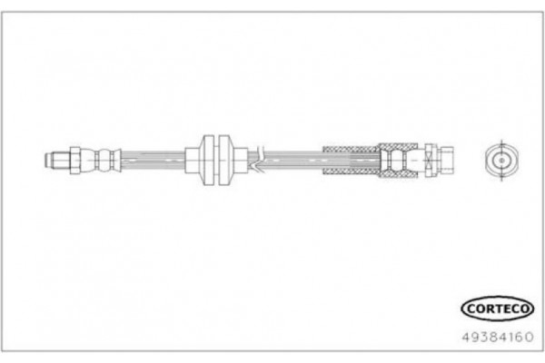 Corteco Ελαστικός Σωλήνας Φρένων - 49384160