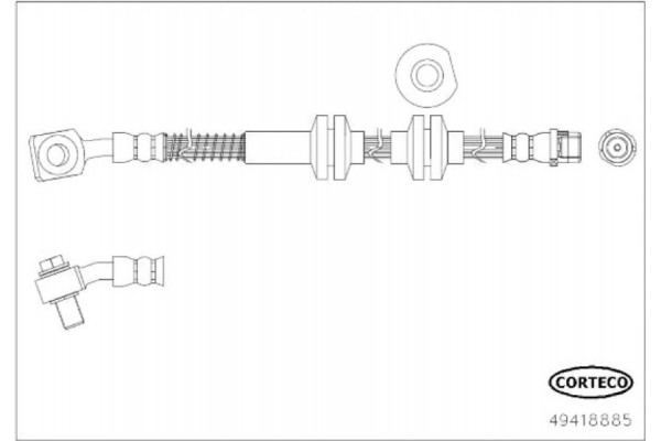 Corteco Ελαστικός Σωλήνας Φρένων - 49418885