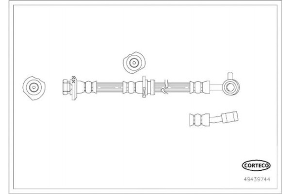 Corteco Ελαστικός Σωλήνας Φρένων - 49439744