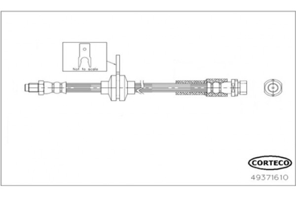Corteco Ελαστικός Σωλήνας Φρένων - 49371610