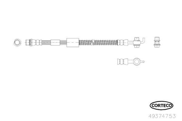 Corteco Ελαστικός Σωλήνας Φρένων - 49374753