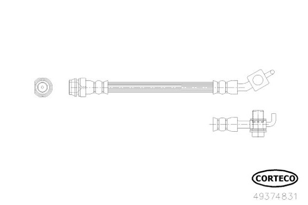 Corteco Ελαστικός Σωλήνας Φρένων - 49374831