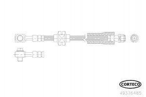 Corteco Ελαστικός Σωλήνας Φρένων - 49376485