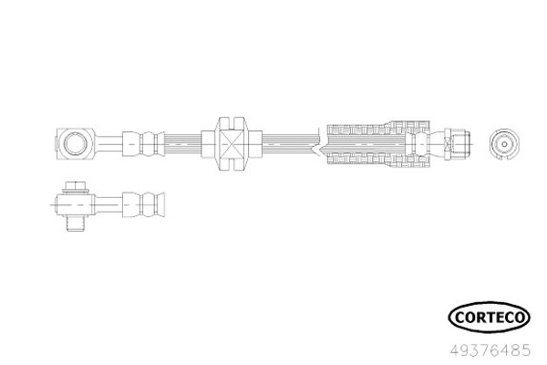 Corteco Ελαστικός Σωλήνας Φρένων - 49376485