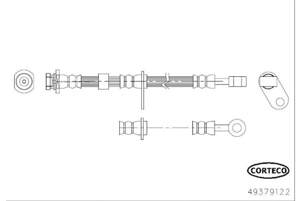 Corteco Ελαστικός Σωλήνας Φρένων - 49379122