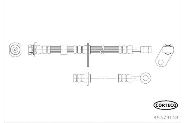 Corteco Ελαστικός Σωλήνας Φρένων - 49379138