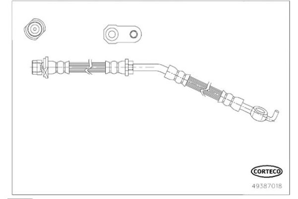 Corteco Ελαστικός Σωλήνας Φρένων - 49387018