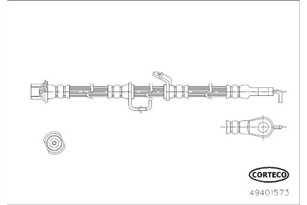 Corteco Ελαστικός Σωλήνας Φρένων - 49401573