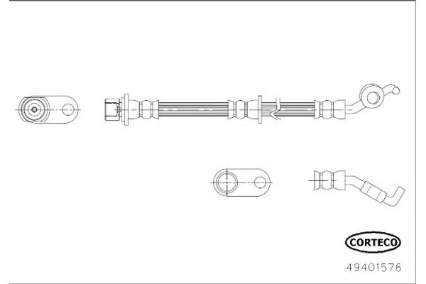 Corteco Ελαστικός Σωλήνας Φρένων - 49401576