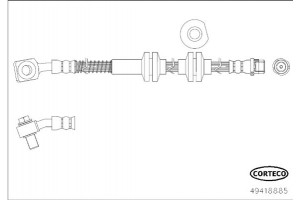 Corteco Ελαστικός Σωλήνας Φρένων - 49418885
