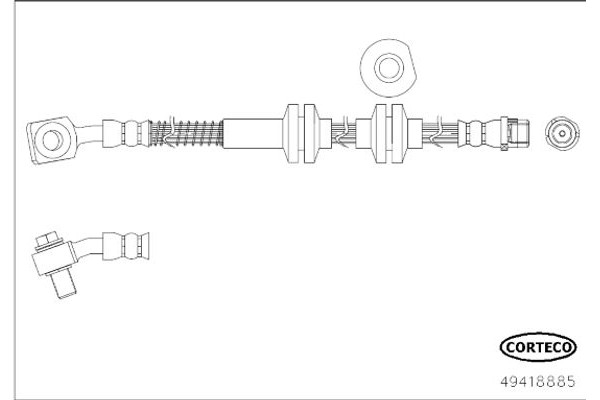 Corteco Ελαστικός Σωλήνας Φρένων - 49418885