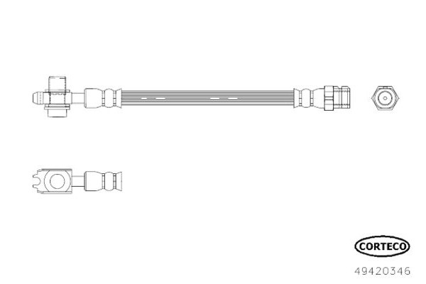 Corteco Ελαστικός Σωλήνας Φρένων - 49420346