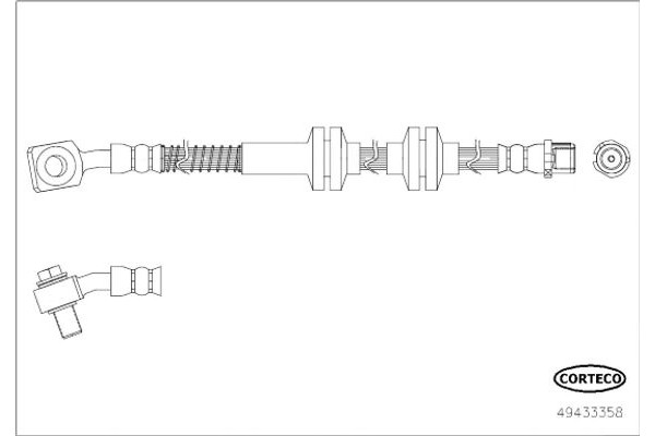 Corteco Ελαστικός Σωλήνας Φρένων - 49433358