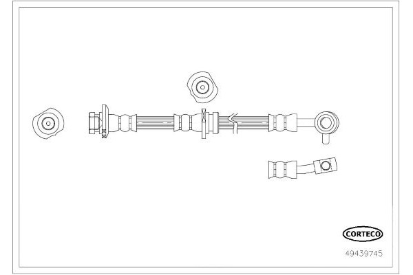 Corteco Ελαστικός Σωλήνας Φρένων - 49439745
