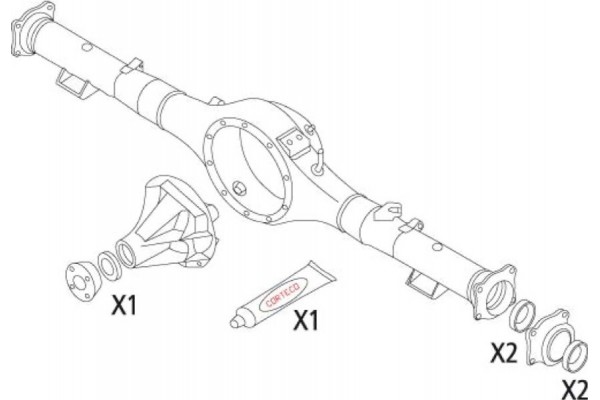 Corteco Σετ στεγανοπ., Διαφορικό - 19535816