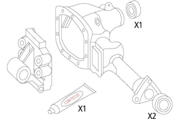 Corteco Σετ στεγανοπ., Διαφορικό - 19535828