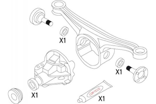 Corteco Σετ στεγανοπ., Διαφορικό - 19535861