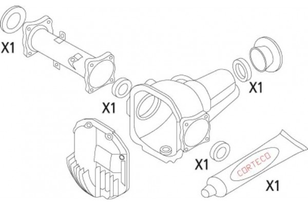 Corteco Σετ στεγανοπ., Διαφορικό - 19536138