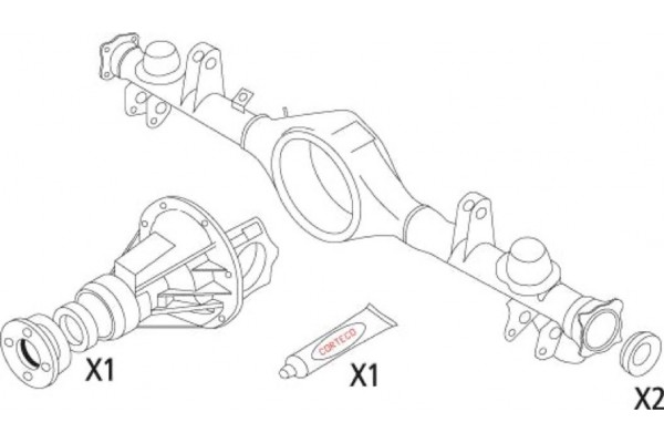 Corteco Σετ στεγανοπ., Διαφορικό - 19536213