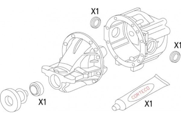 Corteco Σετ στεγανοπ., Διαφορικό - 19536215