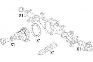 Corteco Σετ στεγανοπ., Διαφορικό - 19536236