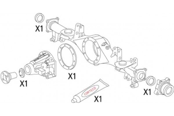Corteco Σετ στεγανοπ., Διαφορικό - 19536236