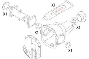 Corteco Σετ στεγανοπ., Διαφορικό - 19536138