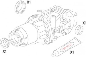 Corteco Σετ στεγανοπ., Διαφορικό - 19536172