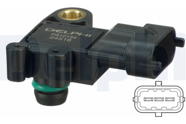 Delphi Aισθητήρας, Πίεση Υπερπλήρωσης - PS10154 Delphi Aισθητήρας, Πίεση Υπερπλήρωσης - PS10154