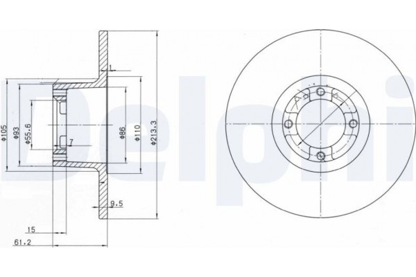 Delphi Δισκόπλακα - BG2081 Delphi Δισκόπλακα - BG2081