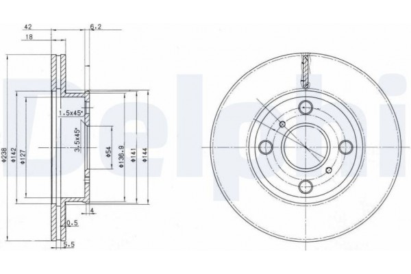 Delphi Δισκόπλακα - BG2424 Delphi Δισκόπλακα - BG2424